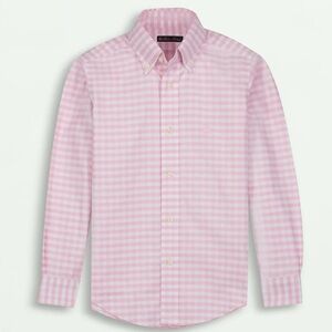 Brooks Brothers Boys Non-Iron Stretch Cotton Oxford Gingham Shirt kids M 10/12